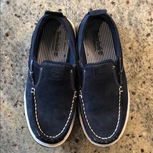 Boys Timberland Blue Suede Slip-ons Size 13